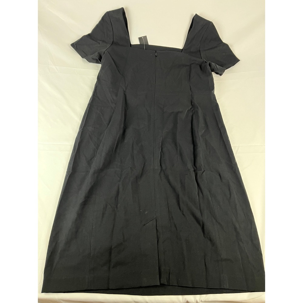 Rafaella Black Square Neck Short Sleeve Midi Dress Women's Size 16W - Picture 6 of 8